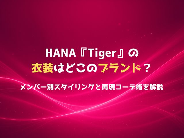 HANA『Tiger』の衣装はどこのブランド？メンバー別スタイリングと再現コーデ術を解説