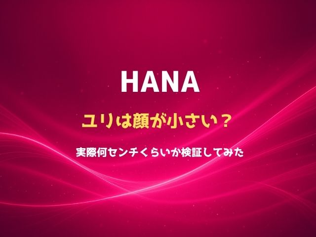 HANAユリは顔が小さい？実際何センチくらいか検証してみた